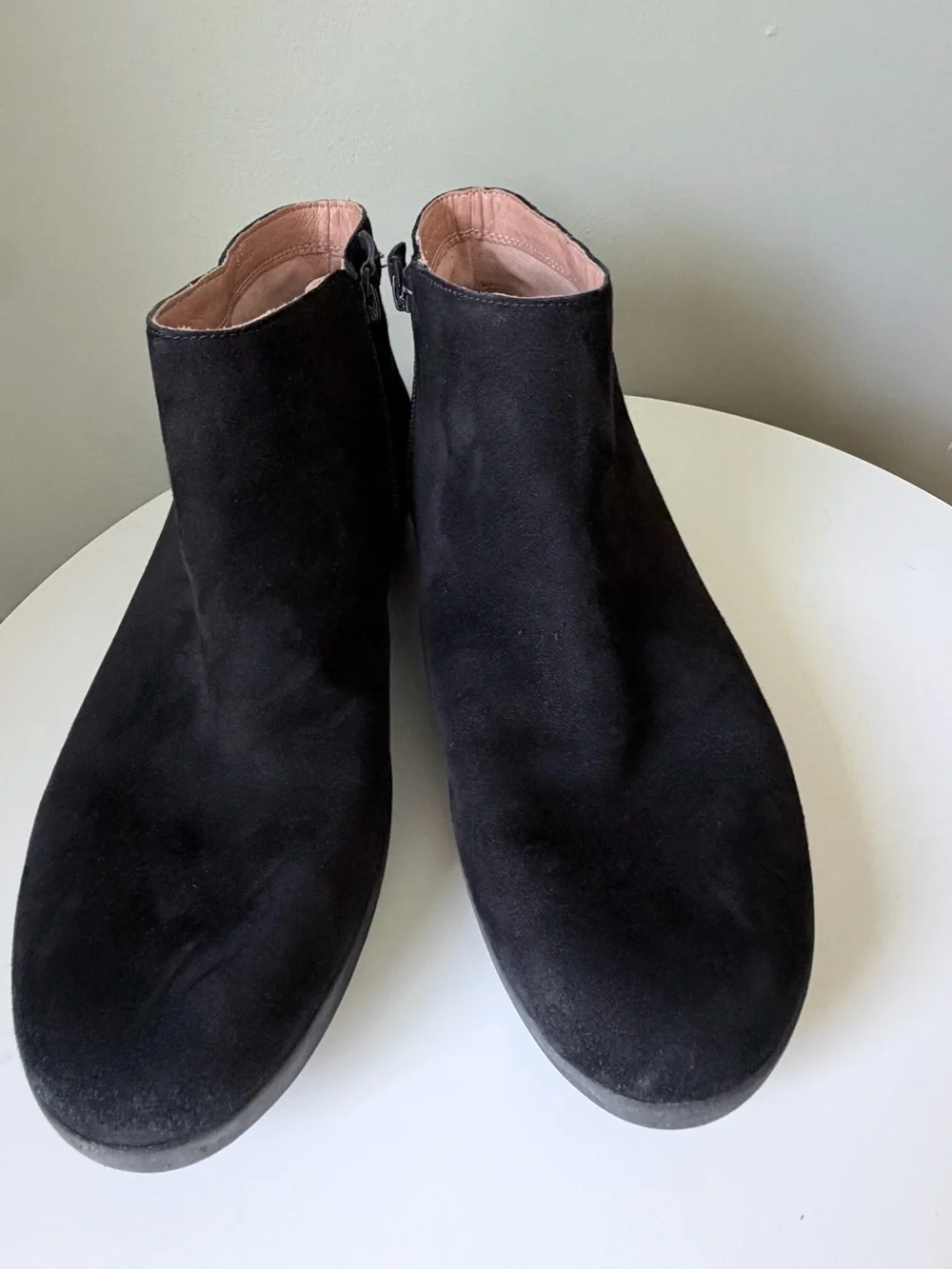 FitFlop F-Pop Black Suede Ankle Booties Side Zip Comfort Shoes Women’s US 11 EU